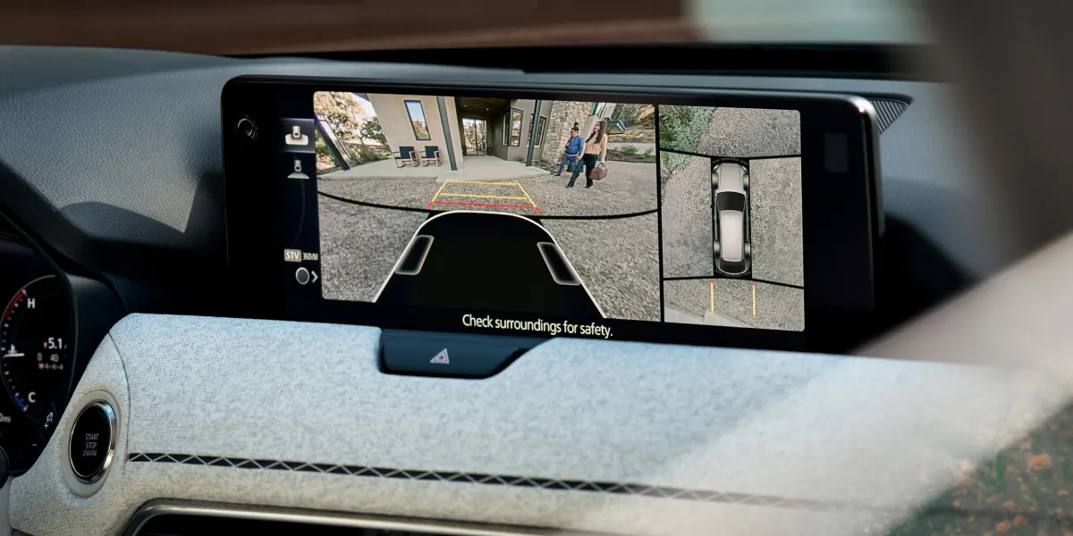 2027 Mazda CX-90 360° View Monitor on the center display | Route 9 Mazda of Poughkeepsie in Poughkeepsie NY