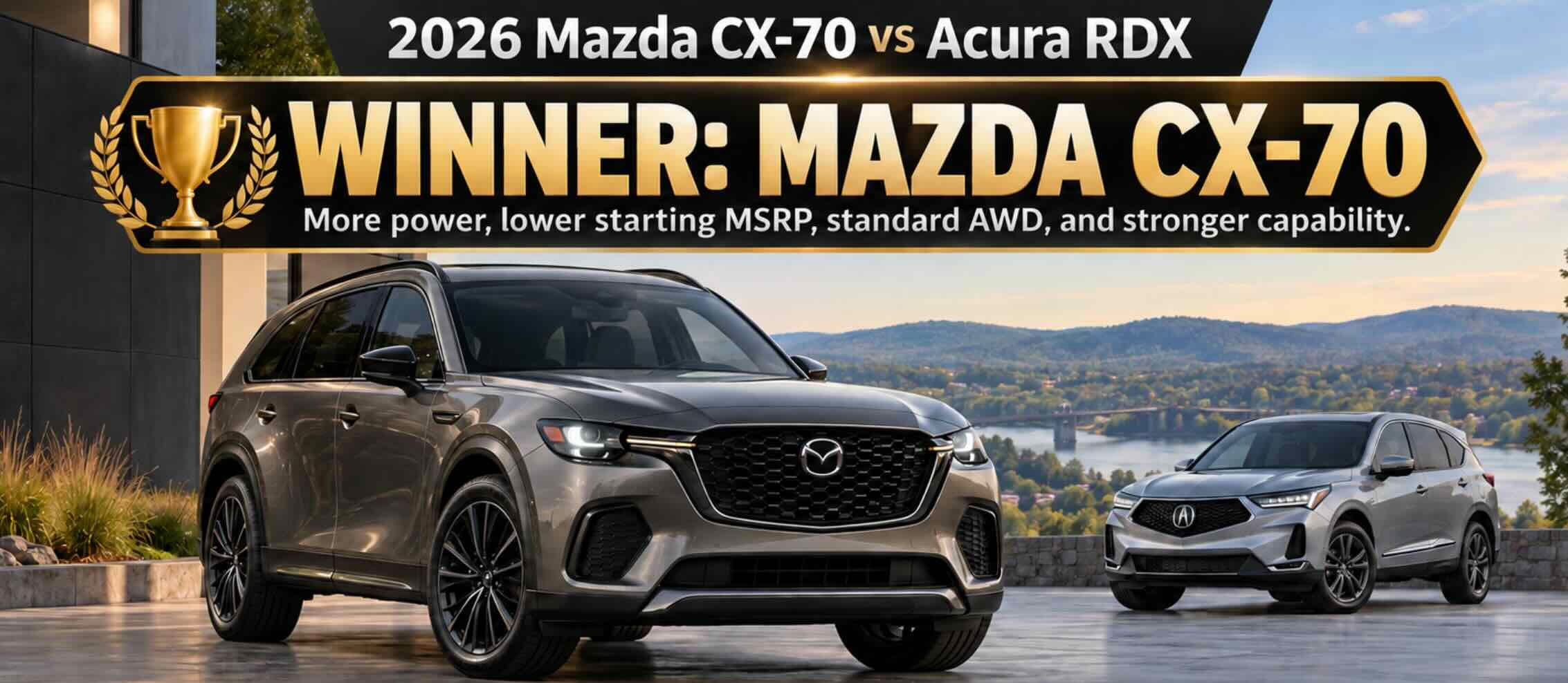 2026 Mazda CX 70 vs Acura RDX in Poughkeepsie, NY