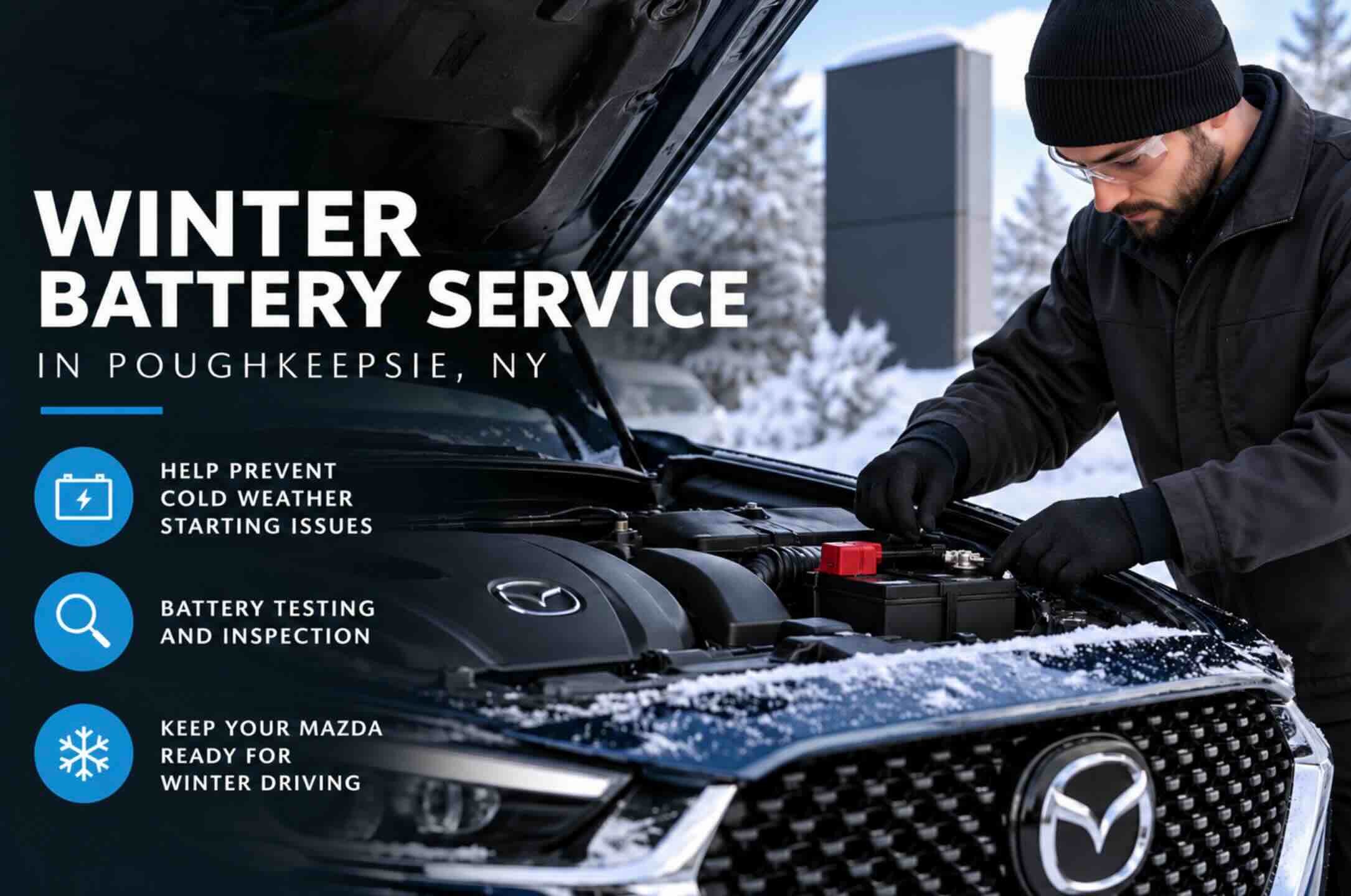 MAZDA WINTER BATTERY SERVICE IN POUGHKEEPSIE, NY