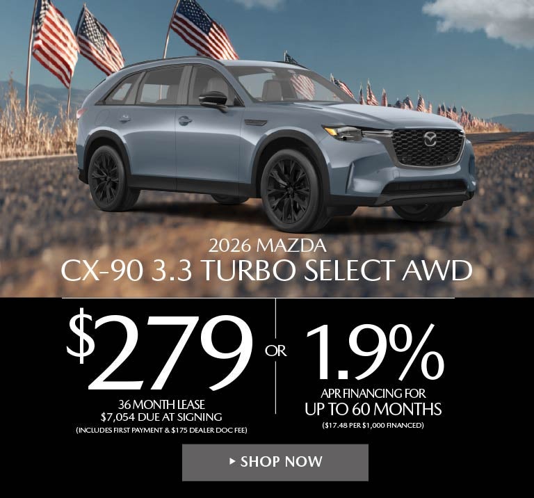 2026 Mazda CX-90 3.3 Turbo Select AWD LEASE FOR $279 / MO.